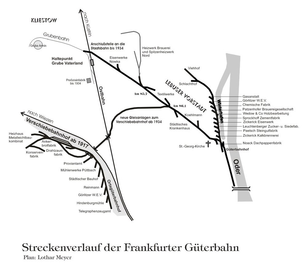 Hafenbahn Streckenverlaufsskizze